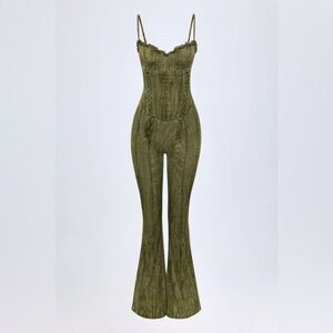 Oh Polly Olive Corset Jumpsuit